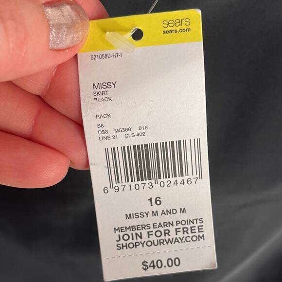 NWT TROPICAL ESCAPE | Black Swim Skirt Bikini Bottom - Picture 7 of 7